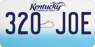 KY license plate 320JOE
