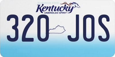 KY license plate 320JOS