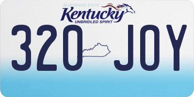 KY license plate 320JOY