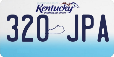 KY license plate 320JPA