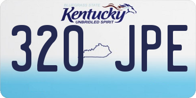 KY license plate 320JPE