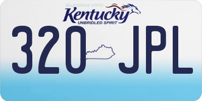 KY license plate 320JPL