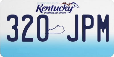 KY license plate 320JPM