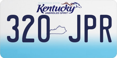 KY license plate 320JPR
