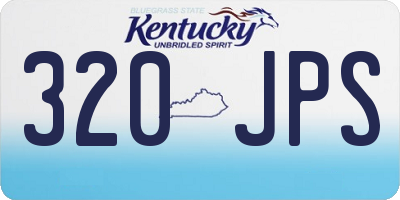 KY license plate 320JPS