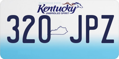 KY license plate 320JPZ