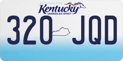 KY license plate 320JQD