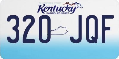 KY license plate 320JQF