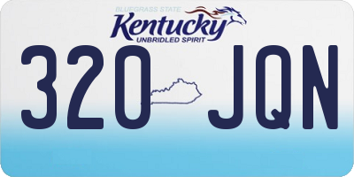 KY license plate 320JQN
