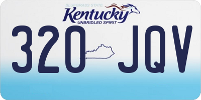KY license plate 320JQV
