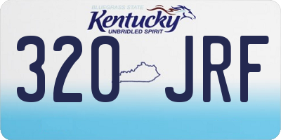 KY license plate 320JRF
