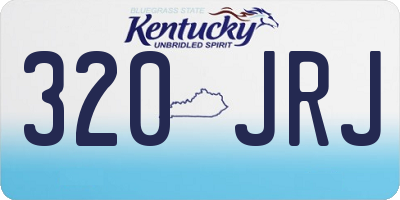 KY license plate 320JRJ