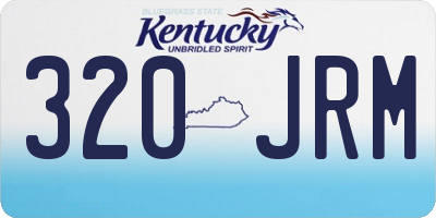 KY license plate 320JRM