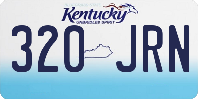 KY license plate 320JRN