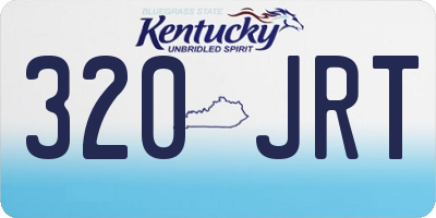 KY license plate 320JRT
