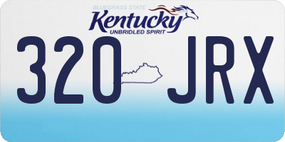 KY license plate 320JRX