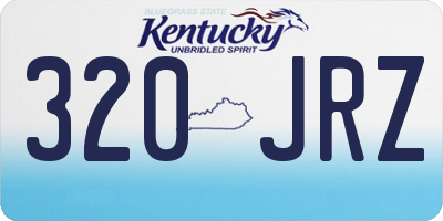 KY license plate 320JRZ