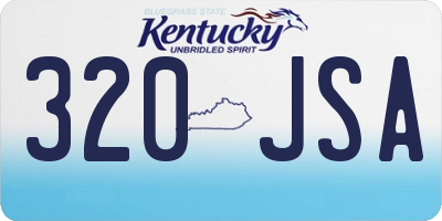 KY license plate 320JSA