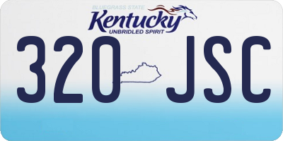 KY license plate 320JSC