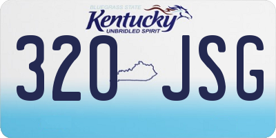 KY license plate 320JSG