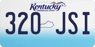 KY license plate 320JSI