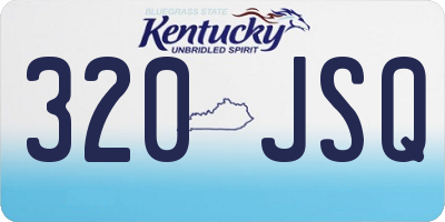 KY license plate 320JSQ