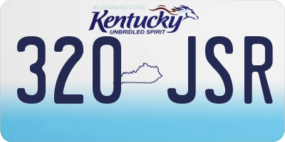 KY license plate 320JSR