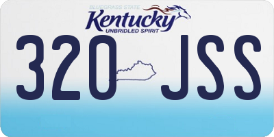 KY license plate 320JSS