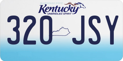 KY license plate 320JSY