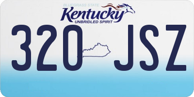KY license plate 320JSZ