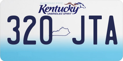 KY license plate 320JTA