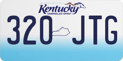 KY license plate 320JTG