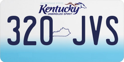 KY license plate 320JVS