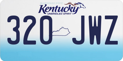 KY license plate 320JWZ