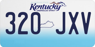 KY license plate 320JXV