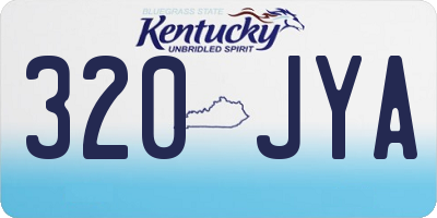 KY license plate 320JYA
