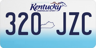 KY license plate 320JZC