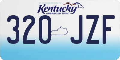 KY license plate 320JZF
