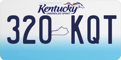KY license plate 320KQT