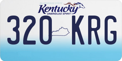 KY license plate 320KRG
