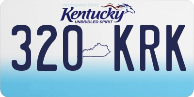 KY license plate 320KRK