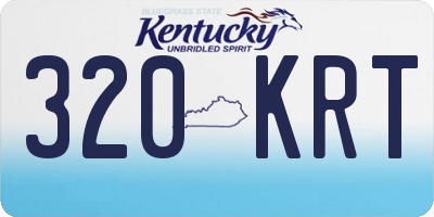 KY license plate 320KRT