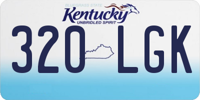 KY license plate 320LGK