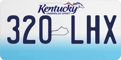 KY license plate 320LHX