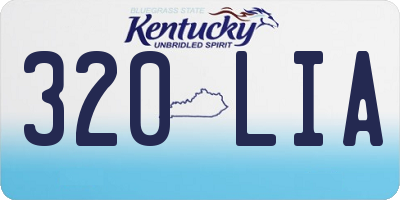 KY license plate 320LIA