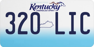 KY license plate 320LIC