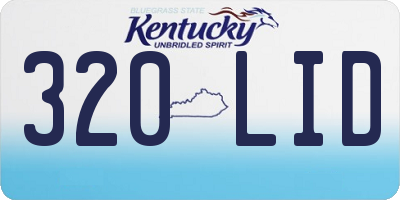 KY license plate 320LID