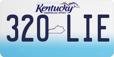 KY license plate 320LIE