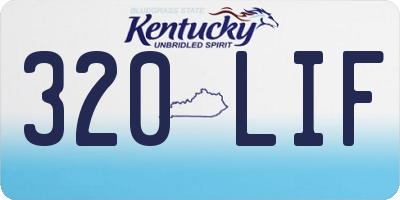 KY license plate 320LIF