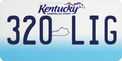 KY license plate 320LIG